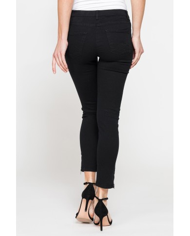 LEGG-JEANS CAPRI CON ZIP SUL FONDO IN GABARDINA SUPER STRETCH 9,3oz LEGG-JEANS CAPRI CON ZIP SUL FONDO IN GABARDINA SUPER STRETCH 9,3oz