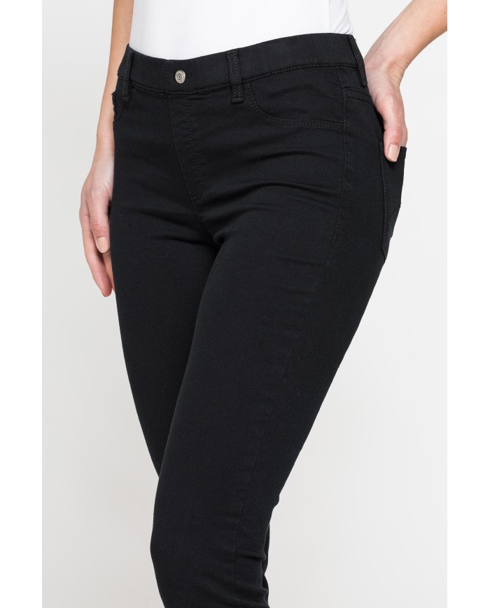 LEGG-JEANS CAPRI CON ZIP SUL FONDO IN GABARDINA SUPER STRETCH 9,3oz