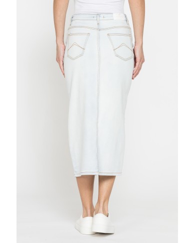 GONNA MIDI IN DENIM STRETCH 12 oz. GONNA MIDI IN DENIM STRETCH 12 oz.