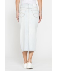 GONNA MIDI IN DENIM STRETCH 12 oz.