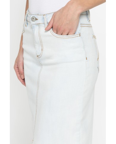 GONNA MIDI IN DENIM STRETCH 12 oz. GONNA MIDI IN DENIM STRETCH 12 oz.