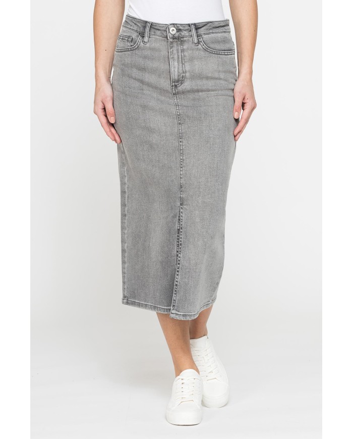 GONNA MIDI IN DENIM STRETCH 12 oz.