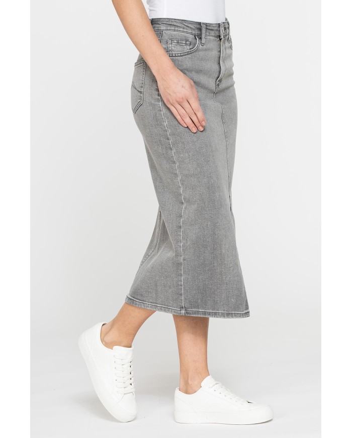 GONNA MIDI IN DENIM STRETCH 12 oz.