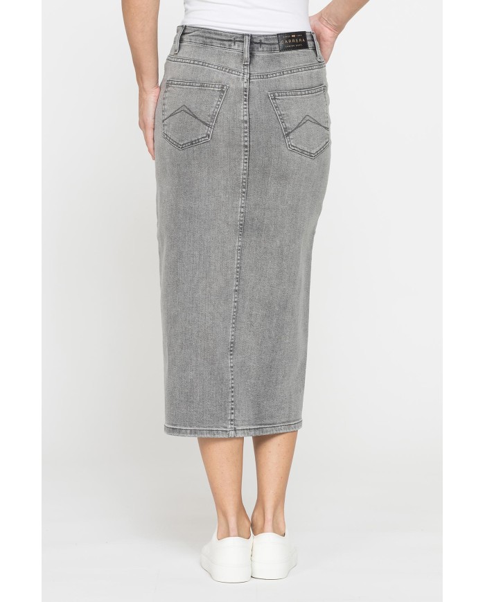 GONNA MIDI IN DENIM STRETCH 12 oz.