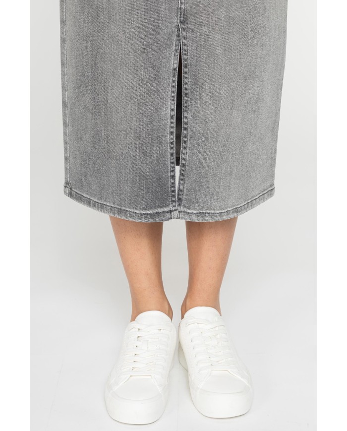 GONNA MIDI IN DENIM STRETCH 12 oz.
