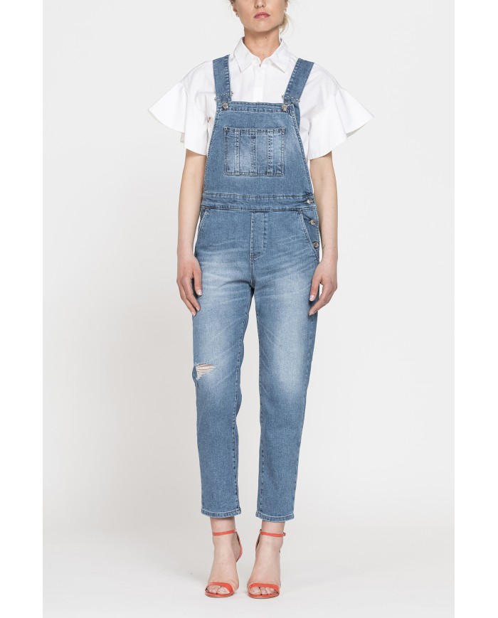 SALOPETTE MOD.776D IN DENIM STRETCH 12oz. Vestibilità regolare.SPINTECH ELASTIC COTONE SULLA PELLE