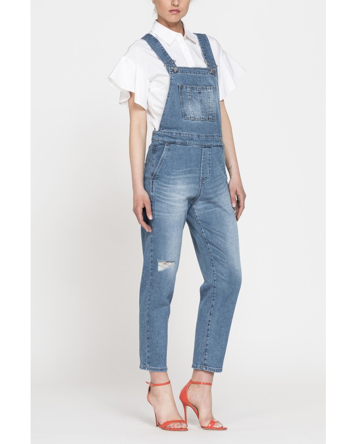 SALOPETTE MOD.776D IN DENIM STRETCH 12oz. Vestibilità regolare.SPINTECH ELASTIC COTONE SULLA PELLE