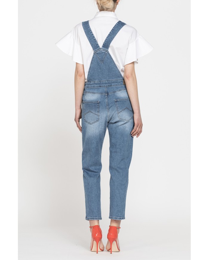 SALOPETTE MOD.776D IN DENIM STRETCH 12oz. Vestibilità regolare.SPINTECH ELASTIC COTONE SULLA PELLE