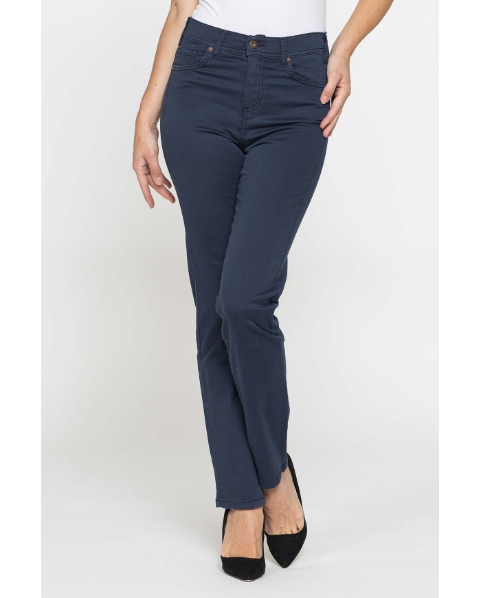 PANTALONE CINQUE TASCHE CON GAMBA DRITTA IN RASO DI COTONE SUPER STRETCH 9,8oz