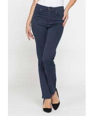 PANTALONE CINQUE TASCHE CON GAMBA DRITTA IN RASO DI COTONE SUPER STRETCH 9,8oz