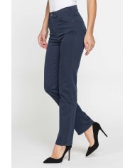 PANTALONE CINQUE TASCHE CON GAMBA DRITTA IN RASO DI COTONE SUPER STRETCH 9,8oz