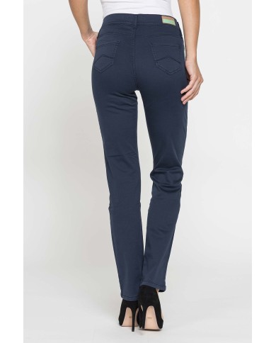 PANTALONE CINQUE TASCHE CON GAMBA DRITTA IN RASO DI COTONE SUPER STRETCH 9,8oz