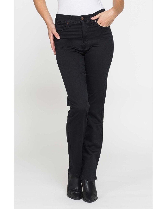 PANTALONE CINQUE TASCHE CON GAMBA DRITTA IN RASO DI COTONE SUPER STRETCH 9,8oz