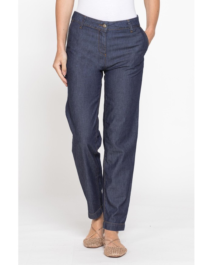 PANTALONE CHINOS IN DENIM LEGGERO 6,3 oz. REGULAR FIT