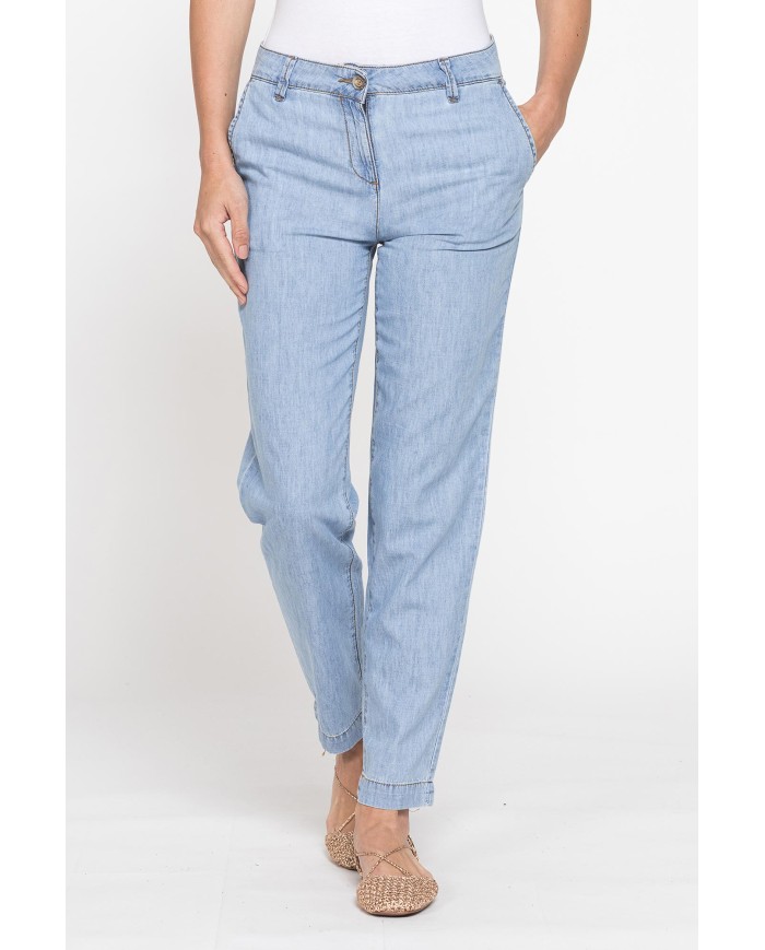 PANTALONE CHINOS IN DENIM LEGGERO 6,3 oz. REGULAR FIT