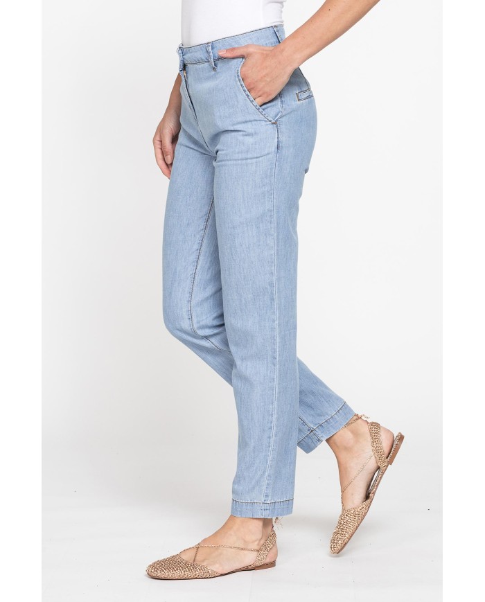 PANTALONE CHINOS IN DENIM LEGGERO 6,3 oz. REGULAR FIT