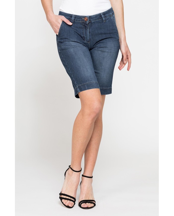 BERMUDA MOD.785C IN DENIM  STRETCH 8oz. Vita e gamba regolari.SPINTECH ELASTIC COTONE SULLA PELLE