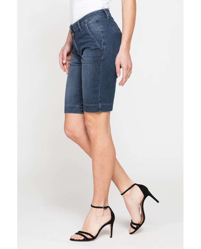 BERMUDA MOD.785C IN DENIM  STRETCH 8oz. Vita e gamba regolari.SPINTECH ELASTIC COTONE SULLA PELLE