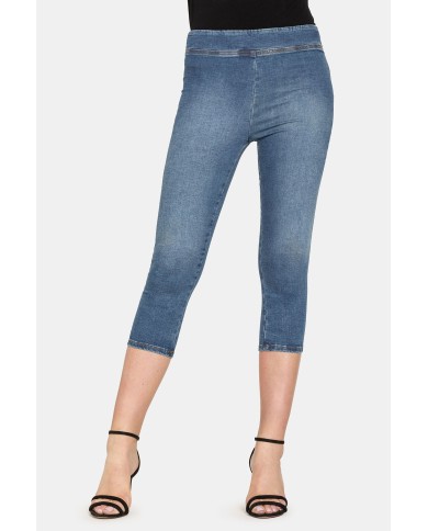 Legg JEANS DONNA EFFETTO PERFETTO modello pinocchietto in denim Legg JEANS DONNA EFFETTO PERFETTO modello pinocchietto in denim