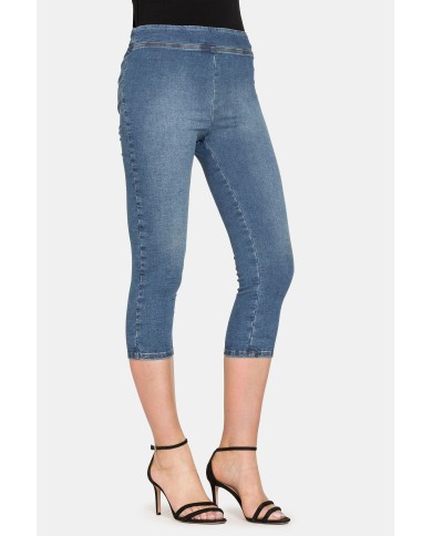 Legg JEANS DONNA EFFETTO PERFETTO modello pinocchietto in denim Legg JEANS DONNA EFFETTO PERFETTO modello pinocchietto in denim