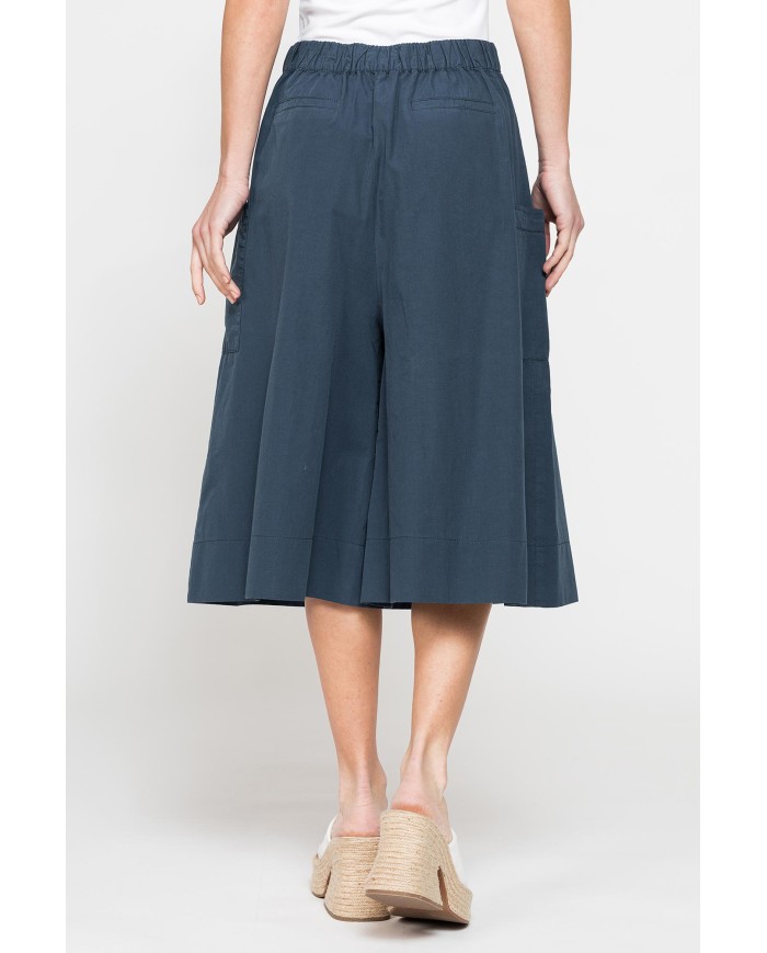 GONNA PANTALONE CON ELASTICO IN VITA IN POPELINE 100% COTONE