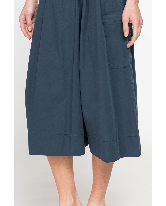 GONNA PANTALONE CON ELASTICO IN VITA IN POPELINE 100% COTONE