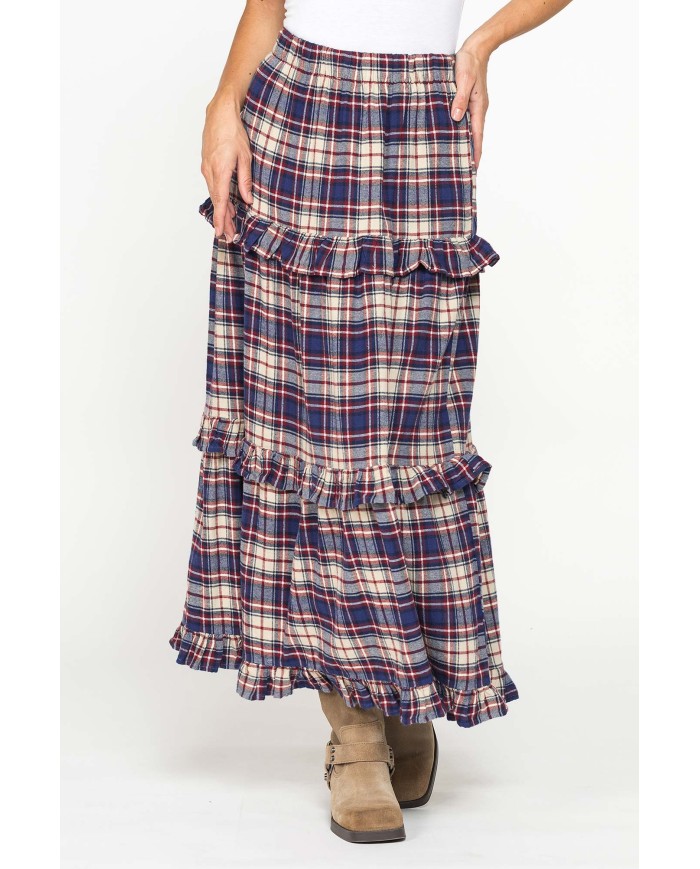 GONNA LUNGA CON ROUCHES IN FLANELLA