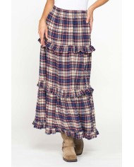 GONNA LUNGA CON ROUCHES IN FLANELLA