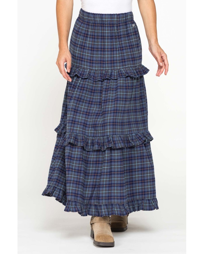 GONNA LUNGA CON ROUCHES IN FLANELLA