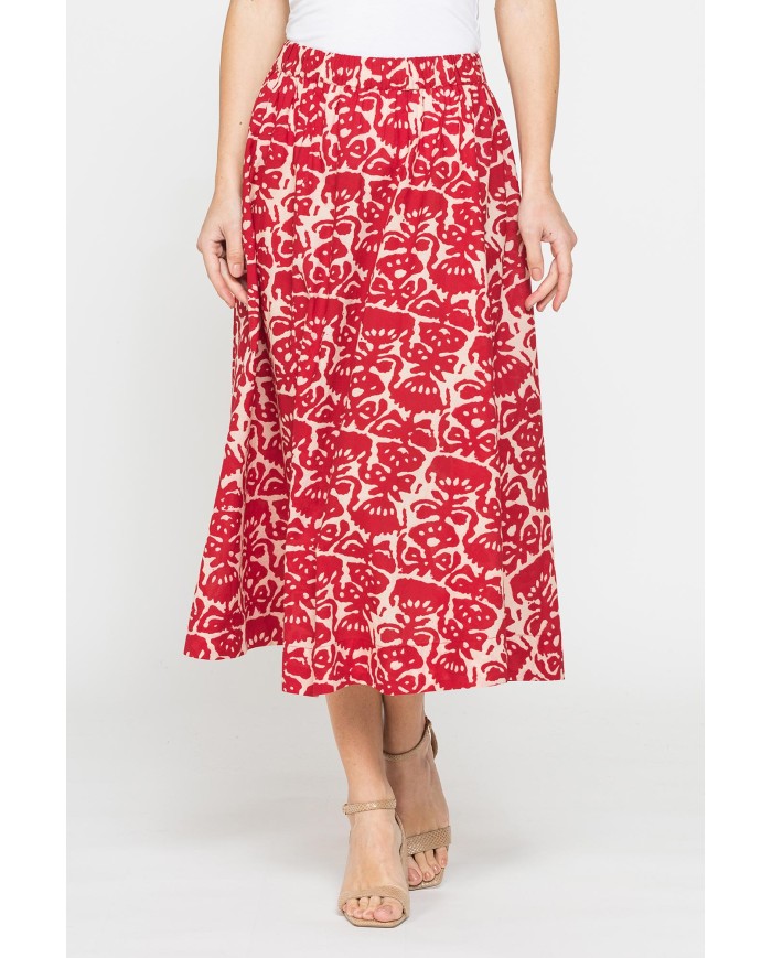 GONNA MEZZA RUOTA IN VOILE DI COTONE