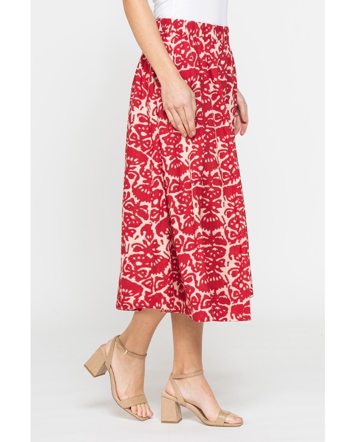 GONNA MEZZA RUOTA IN VOILE DI COTONE