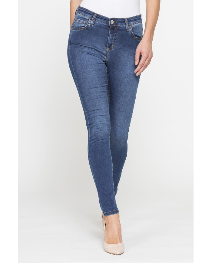LEGG-JEANS DONNA 5 tasche con zip