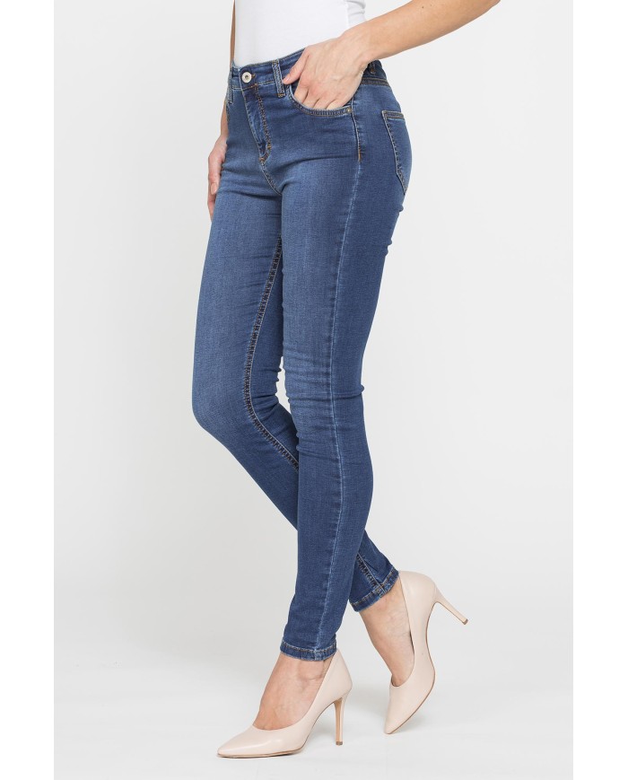 LEGG-JEANS DONNA 5 tasche con zip