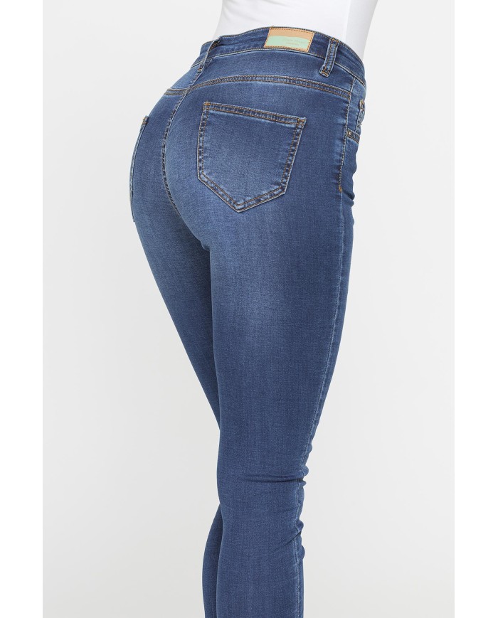 LEGG-JEANS DONNA 5 tasche con zip