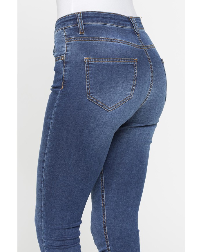 LEGG-JEANS DONNA 5 tasche con zip