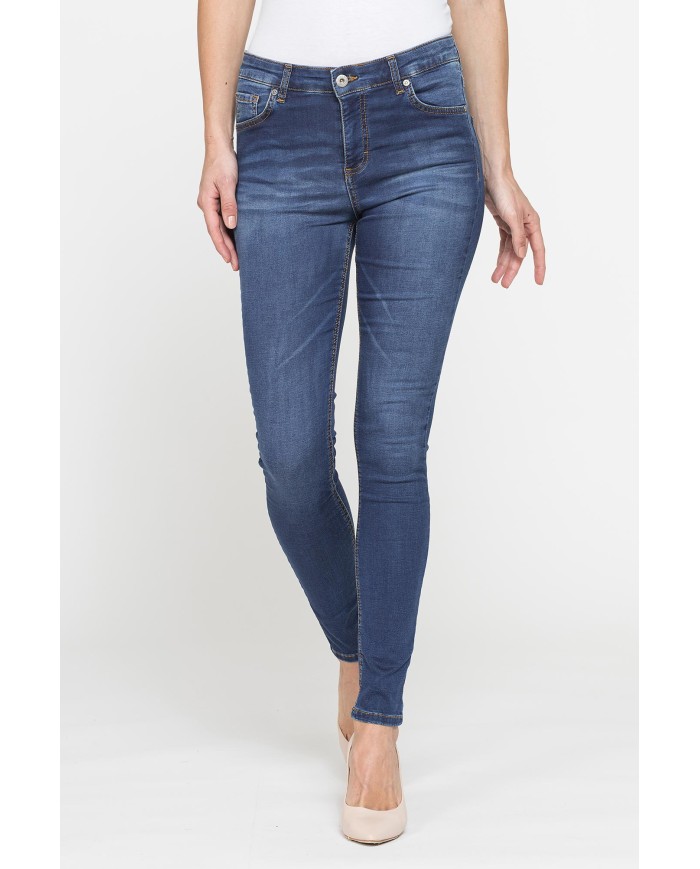 LEGG-JEANS DONNA 5 tasche con zip