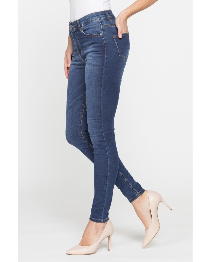 LEGG-JEANS DONNA 5 tasche con zip