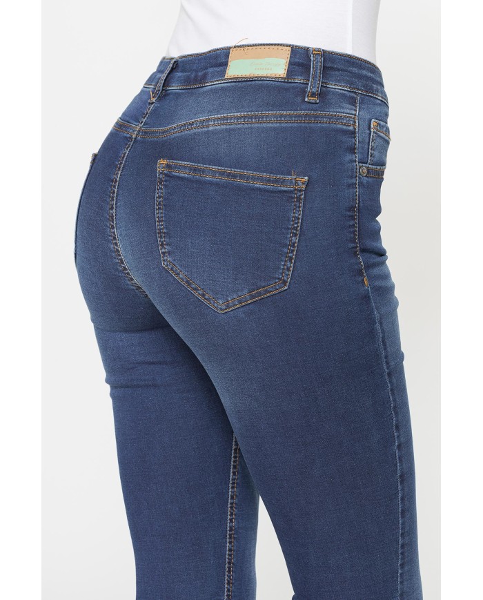 LEGG-JEANS DONNA 5 tasche con zip