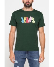 T-SHIRT GIROCOLLO IN COTONE CON STAMPE GRAFICHE T-SHIRT GIROCOLLO IN COTONE CON STAMPE GRAFICHE