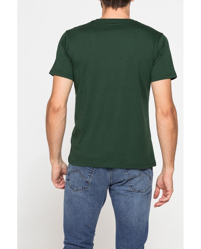 T-SHIRT GIROCOLLO IN COTONE CON STAMPE GRAFICHE