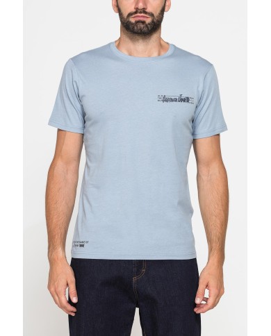 T-SHIRT GIROCOLLO IN COTONE CON STAMPE GRAFICHE