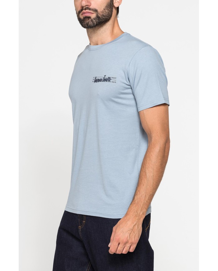 T-SHIRT GIROCOLLO IN COTONE CON STAMPE GRAFICHE