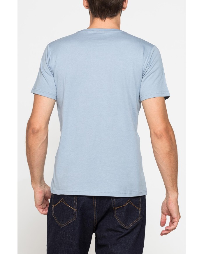 T-SHIRT GIROCOLLO IN COTONE CON STAMPE GRAFICHE