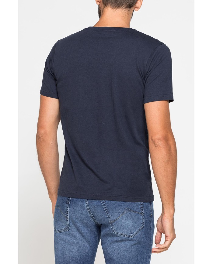 T-SHIRT GIROCOLLO IN COTONE CON STAMPE GRAFICHE