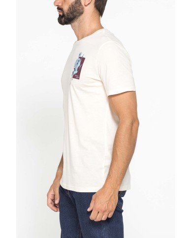 T-SHIRT GIROCOLLO IN COTONE CON STAMPE GRAFICHE