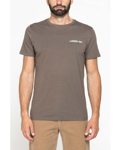 T-SHIRT GIROCOLLO IN COTONE CON STAMPE GRAFICHE