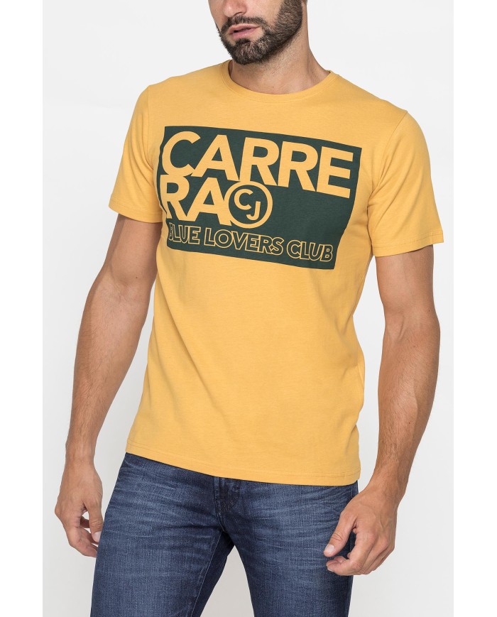 T-SHIRT GIROCOLLO IN COTONE CON STAMPE GRAFICHE