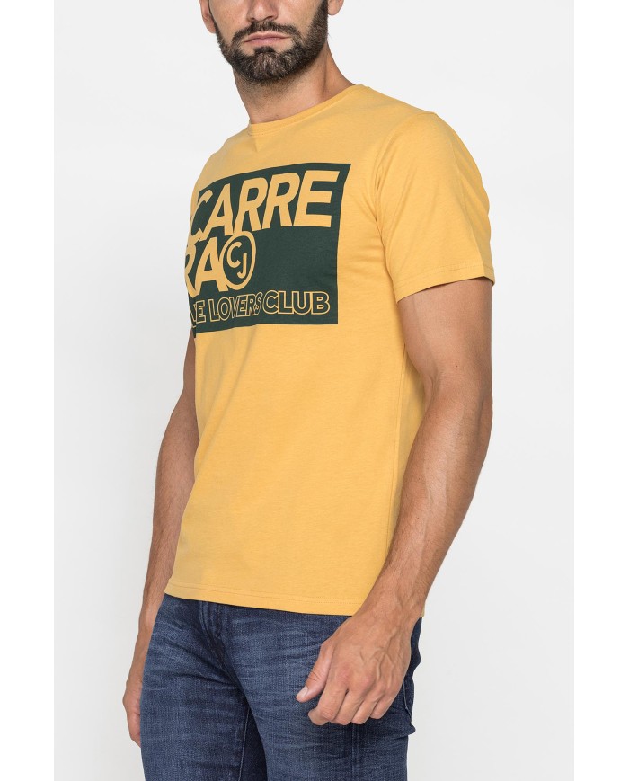 T-SHIRT GIROCOLLO IN COTONE CON STAMPE GRAFICHE