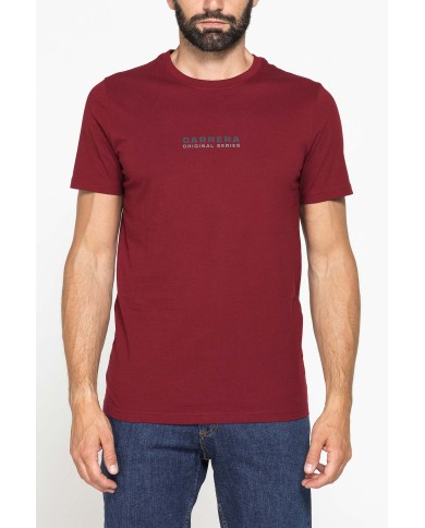 T-SHIRT GIROCOLLO IN COTONE CON STAMPE GRAFICHE