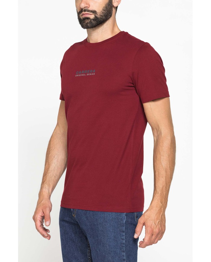 T-SHIRT GIROCOLLO IN COTONE CON STAMPE GRAFICHE